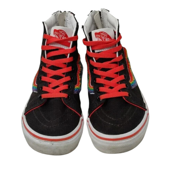 Vans Black Rainbow Kids sneaker sz 1.5 - Picture 2 of 9